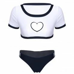Kinky Cloth Schoolgirl Crop Top With Briefs