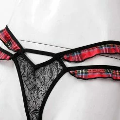 Kinky Cloth Schoolgirl Plaid Lingerie Set Lingerie & Panties