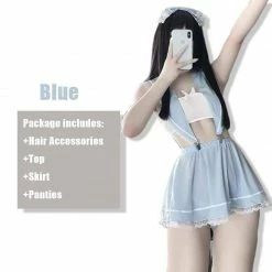 Kinky Cloth Schoolgirl Sailor Lingerie Set Uniform Lingerie & Panties