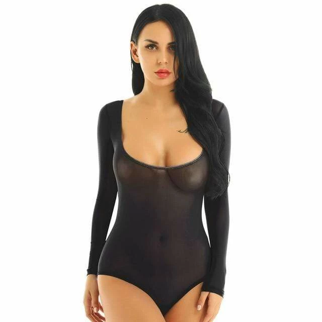 Kinky Cloth BDSM Scoop Sheer Bodysuit 1 Kinky Cloth BDSM Scoop Sheer Bodysuit