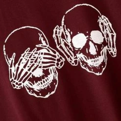 Spocket See No Evil Skull Print T-shirt Goth