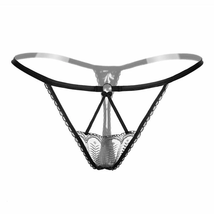 Kinky Cloth See Through Lace G-String Panties Crotchless Panties 1 Kinky Cloth See Through Lace G-String Panties Crotchless Panties