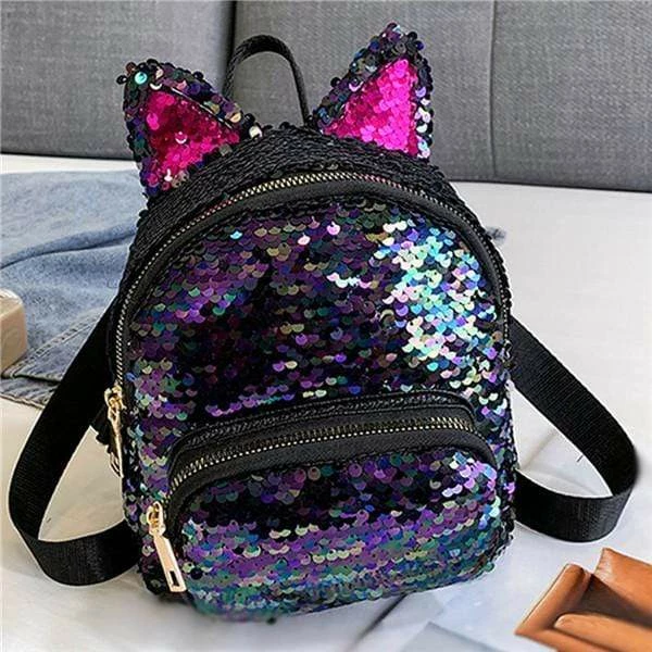 Kinky Cloth Sequin Kitten Ears Backpack 15 Kinky Cloth Sequin Kitten Ears Backpack