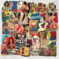 Kinky Cloth Pop Culture Art Stickers (52 Pieces)