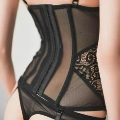 Kinky Cloth Sheer Floral Lace Corset