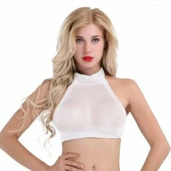 Kinky Cloth Sheer Halter Top Top & Tees