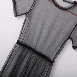 Kinky Cloth Goth Sheer Mesh Dress 12 Kinky Cloth Goth Sheer Mesh Dress