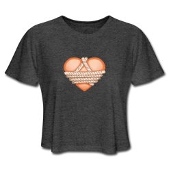 SPOD Shibari Rope Heart Women's Cropped T-Shirt