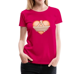 SPOD Shibari Rope Heart Women’s Premium T-Shirt BDSM