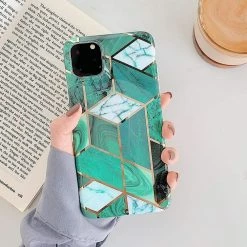 Kinky Cloth Shiny Geometric Marble Design IPhone Case Phone Cases