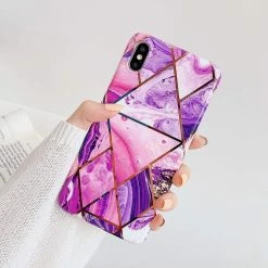 Kinky Cloth Shiny Geometric Marble Design IPhone Case Phone Cases