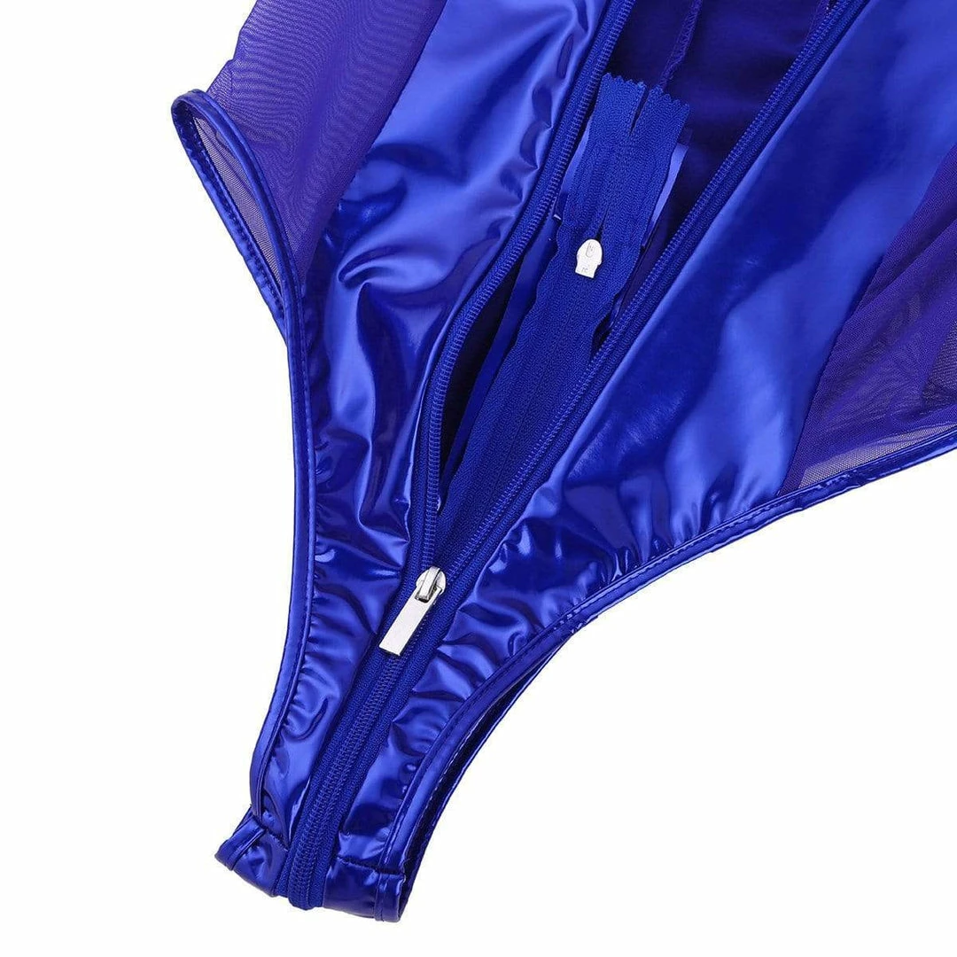 Kinky Cloth Shiny High Cut Bodysuit BDSM 8 Kinky Cloth Shiny High Cut Bodysuit BDSM