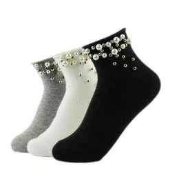 Kinky Cloth Pearl Gold Silver Socks