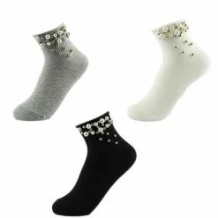 Kinky Cloth Pearl Gold Silver Socks