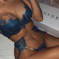 Kinky Cloth Shiny Push Up Underwear Set