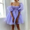 Kinky Cloth Dresses Short Puff Sleeve Tulle Dress