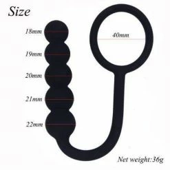 Kinky Cloth Silicone Beads Long Pull Anal Beads