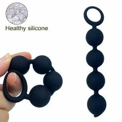 Kinky Cloth Silicone Plug Beads With Ring Pull