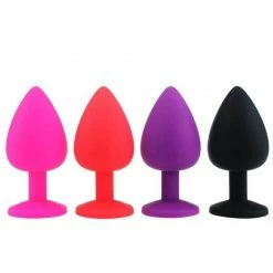 Kinky Cloth Silicone Plug With Crystal Anal Toys