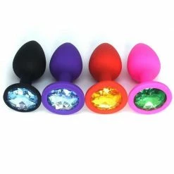 Kinky Cloth Silicone Plug With Crystal Anal Toys