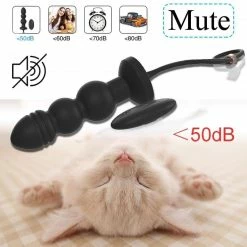 Kinky Cloth Anal Beads Style Vibrator Plug With Wireless Remote Control