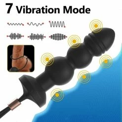 Kinky Cloth Anal Beads Style Vibrator Plug With Wireless Remote Control