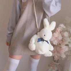 Kinky Cloth Cosplay Silk Bowknot Bunny Chain Bag