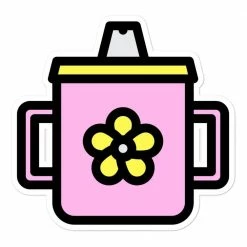Kinky Cloth DDLG - Daddy / Little Sippy Cup Pink Sticker