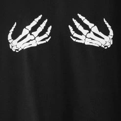 Spocket Kawaii Skeleton Hands Print Hoodie