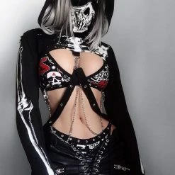 Kinky Cloth Skeleton Mask Hoodie