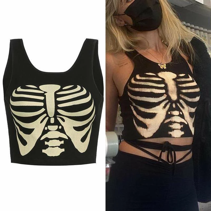 Kinky Cloth Skeleton Tank Top 1 Kinky Cloth Skeleton Tank Top