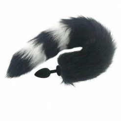 Kinky Cloth Skunk Striped Tail Plug
