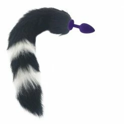 Kinky Cloth Skunk Striped Tail Plug