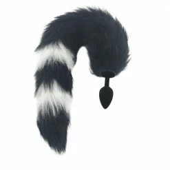 Kinky Cloth Skunk Striped Tail Plug