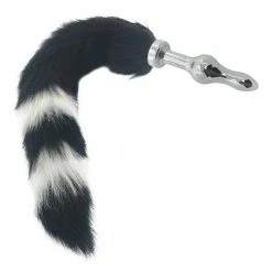 Kinky Cloth Skunk Striped Tail Plug