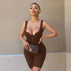 Kinky Cloth Onesies & Bodysuits Sleeveless Zipper Stretchy Bodysuit