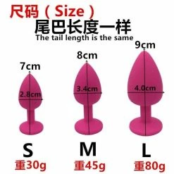 Kinky Cloth Pet Play Snow Tip Fox Tail Plug