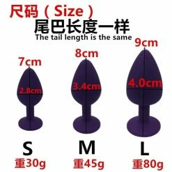 Kinky Cloth Pet Play Snow Tip Fox Tail Plug