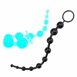 Kinky Cloth Soft Silicone Beads Plug With Pull Ring