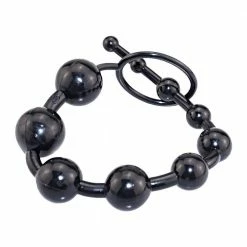 Kinky Cloth Soft Silicone Beads Plug With Pull Ring