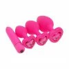 Kinky Cloth Anal Toys Pink Heart Jeweled Plug