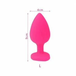 Kinky Cloth Anal Toys Pink Heart Jeweled Plug