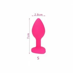 Kinky Cloth Anal Toys Pink Heart Jeweled Plug
