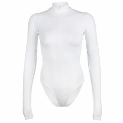 Kinky Cloth Onesies & Bodysuits Solid Half Turtleneck Zipper Bodysuit