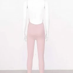 Kinky Cloth Solid Halter Workout Bodycon Jumpsuit Top & Tees