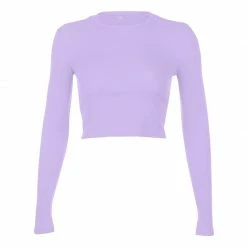 Kinky Cloth Solid Ribbed Crop Top Bodycon T-Shirt