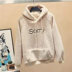 Kinky Cloth Sorry Long Sleeve Soft Cashmere Hoodie