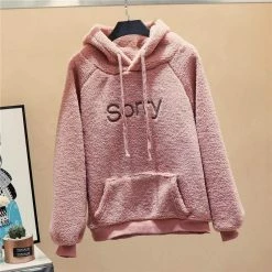 Kinky Cloth Sorry Long Sleeve Soft Cashmere Hoodie