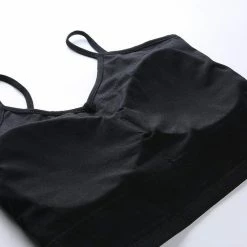 Kinky Cloth Spaghetti Strap Crop Top