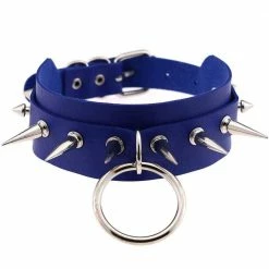 Kinky Cloth BDSM Spiked O Ring Collar
